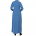Front open abaya with Tie-ribbon- French Blue Front open abaya with Tie-ribbon- French Blue